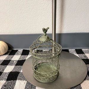 Shabby chic bird cage decor